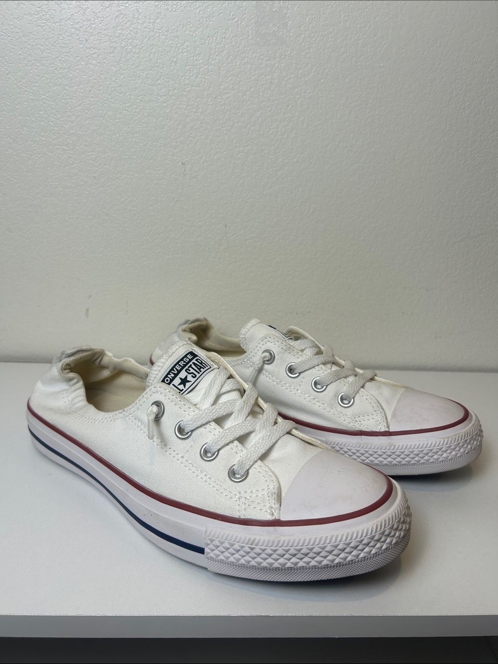 Converse Chuck Taylor All Star Shoreline White Slip On Sneakers Women’s 10